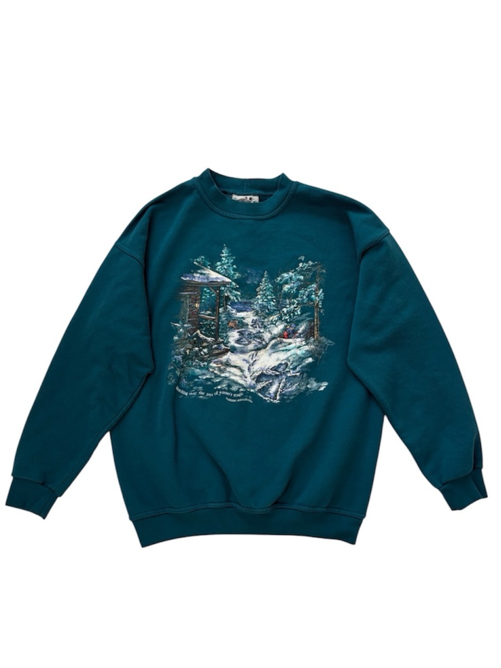 Northern Reflections Vintage Teal Graphic Crewneck Sweatshirt